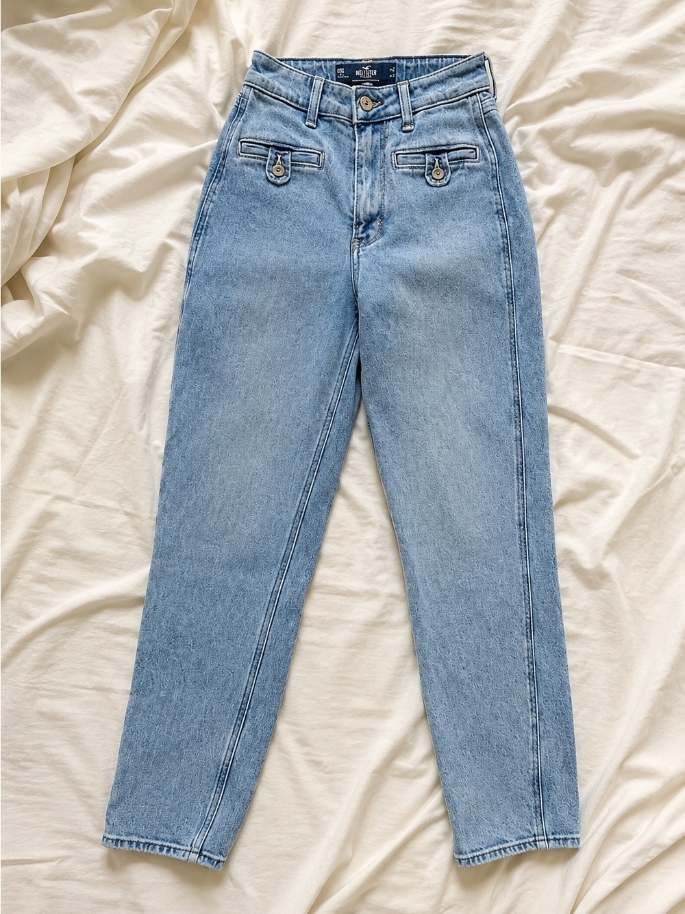 🌼 3/$15 Hollister Blue High Rise Mom Jeans Vintage Stretch - Size 00/23